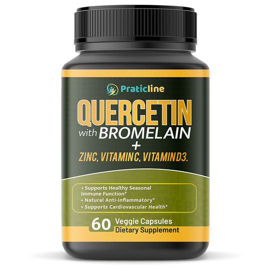 Quercetin with Vitamin C and Zinc - Quercetin with Bromelain - Quercetin 500mg - Zinc Quercetin - 60 Veggie Caps - Quercetin Supplements + Vitamin D3 - (Non-GMO, Gluten-Free, Vegan) 1 Month Supply